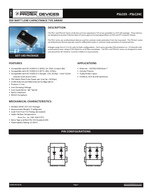 PSLC03C-LF-T7 Datasheet PDF ProTek Devices.