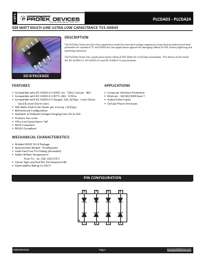 PLCDA12-LF-T7 Datasheet PDF ProTek Devices.