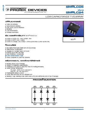 SM8LC08 Datasheet PDF ProTek Devices.