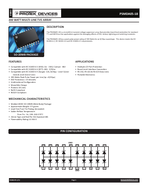 PSMDA05-18 Datasheet PDF ProTek Devices.