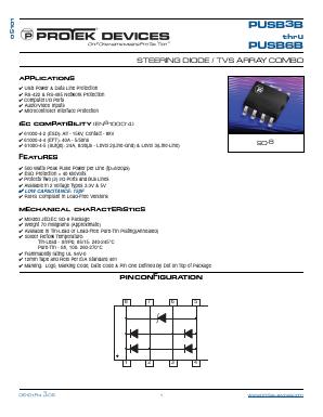 PUSB6B-T7 Datasheet PDF ProTek Devices.