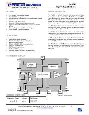 PA5711 Datasheet PDF ProTek Devices.