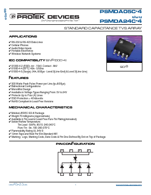 PSMDA05C-4 Datasheet PDF ProTek Devices.