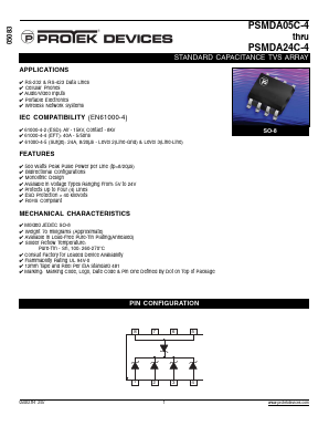 PSMDA05C-4 Datasheet PDF ProTek Devices.