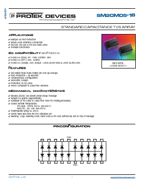 SM20M05-18 Datasheet PDF ProTek Devices.