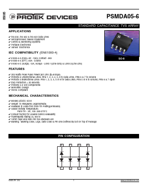 PSMDA05-6-T13 Datasheet PDF ProTek Devices.