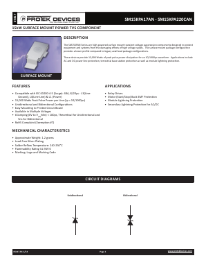 SM15KPA30CAN Datasheet PDF ProTek Devices.
