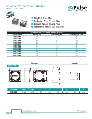 PA4302.104NLT Datasheet PDF Pulse Electronics