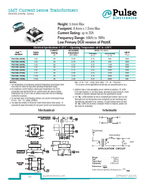 PA1005.040NL Datasheet PDF Pulse Electronics