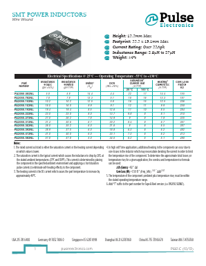PA2050.583NL Datasheet PDF Pulse Electronics