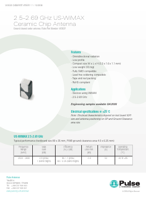 W3020_ Datasheet PDF Pulse Electronics