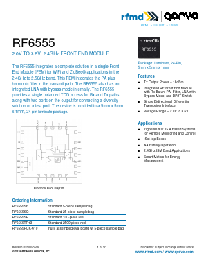 RF6555 Datasheet PDF Qorvo, Inc