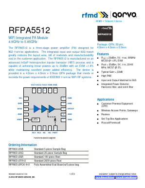 RFPA5512 Datasheet PDF Qorvo, Inc