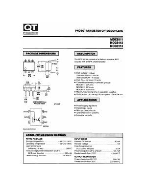 MOC8111 Datasheet PDF QT Optoelectronics => Fairchildsemi
