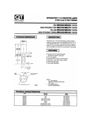 MR3351 Datasheet PDF QT Optoelectronics => Fairchildsemi