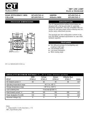 QTLP670C-4 Datasheet PDF QT Optoelectronics => Fairchildsemi