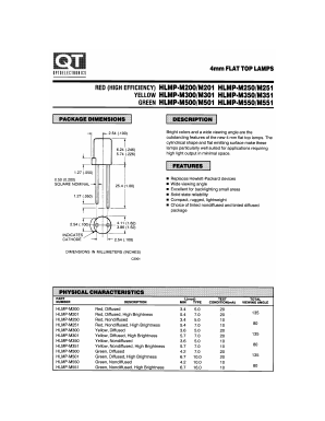 HLMP-M500 Datasheet PDF QT Optoelectronics => Fairchildsemi
