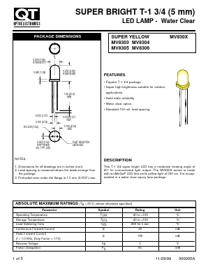 MV8304 Datasheet PDF QT Optoelectronics => Fairchildsemi