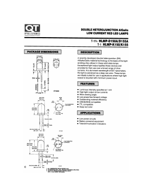 HLMP-D150A Datasheet PDF QT Optoelectronics => Fairchildsemi