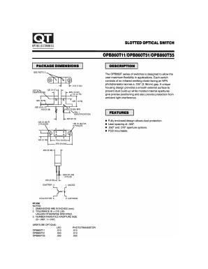 OPB860T51 Datasheet PDF QT Optoelectronics => Fairchildsemi