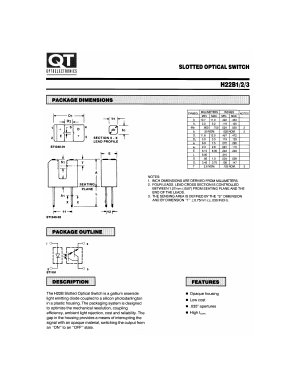 H22B3 Datasheet PDF QT Optoelectronics => Fairchildsemi