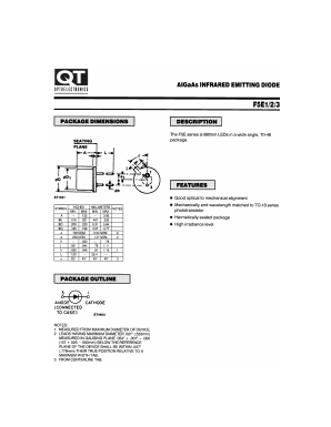 F5E1 Datasheet PDF QT Optoelectronics => Fairchildsemi