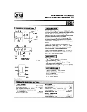 MCT5210 Datasheet PDF QT Optoelectronics => Fairchildsemi