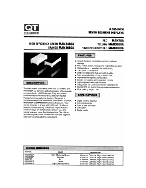 MAN3680A Datasheet PDF QT Optoelectronics => Fairchildsemi