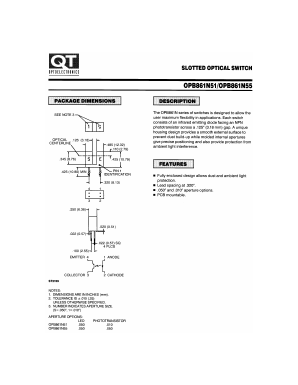 OPB861N Datasheet PDF QT Optoelectronics => Fairchildsemi