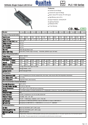 PLC-150 Datasheet PDF Qualtek Electronics Corporation