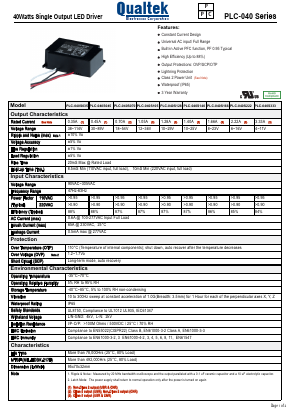 PLC-040 Datasheet PDF Qualtek Electronics Corporation