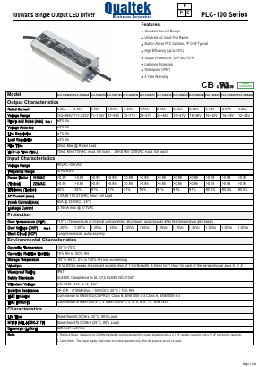 PLC-100 Datasheet PDF Qualtek Electronics Corporation