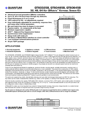 QT60645B-A Datasheet PDF Quantum Research Group