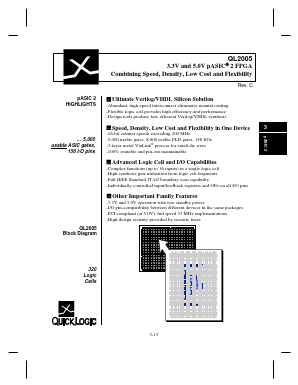 QL2005 Datasheet PDF QuickLogic Corporation