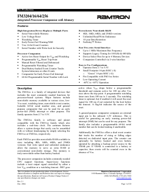 FM3204-G Datasheet PDF Ramtron International Corporation