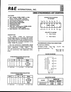 4162B Datasheet PDF R and E International, Inc.