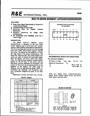 4543B Datasheet PDF R and E International, Inc.