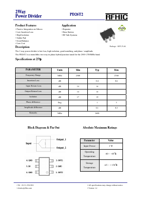 PD26T2 Datasheet PDF RFHIC