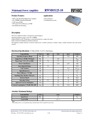 RWM03125-10 Datasheet PDF RFHIC