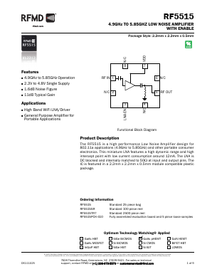 RF5515 Datasheet PDF RF Micro Devices