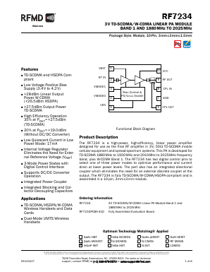 RF7234PCBA-410 Datasheet PDF RF Micro Devices