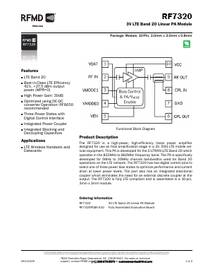RF7320 Datasheet PDF RF Micro Devices
