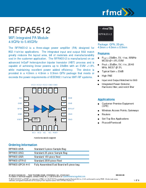 RFPA5512SQ Datasheet PDF RF Micro Devices