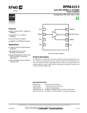 RFPA1012SR Datasheet PDF RF Micro Devices