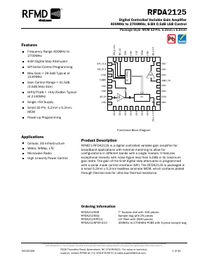 RFDA2125 Datasheet PDF RF Micro Devices