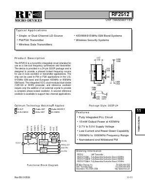 RF2512PCBA-M Datasheet PDF RF Micro Devices