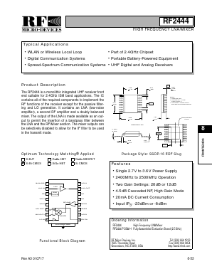 RF2444 Datasheet PDF RF Micro Devices