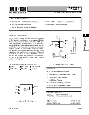 RF2334PCBA Datasheet PDF RF Micro Devices