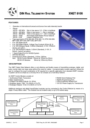 XNET8100 Datasheet PDF rfsolutions.ltd