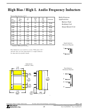 L-822 Datasheet PDF Rhombus Industries Inc.